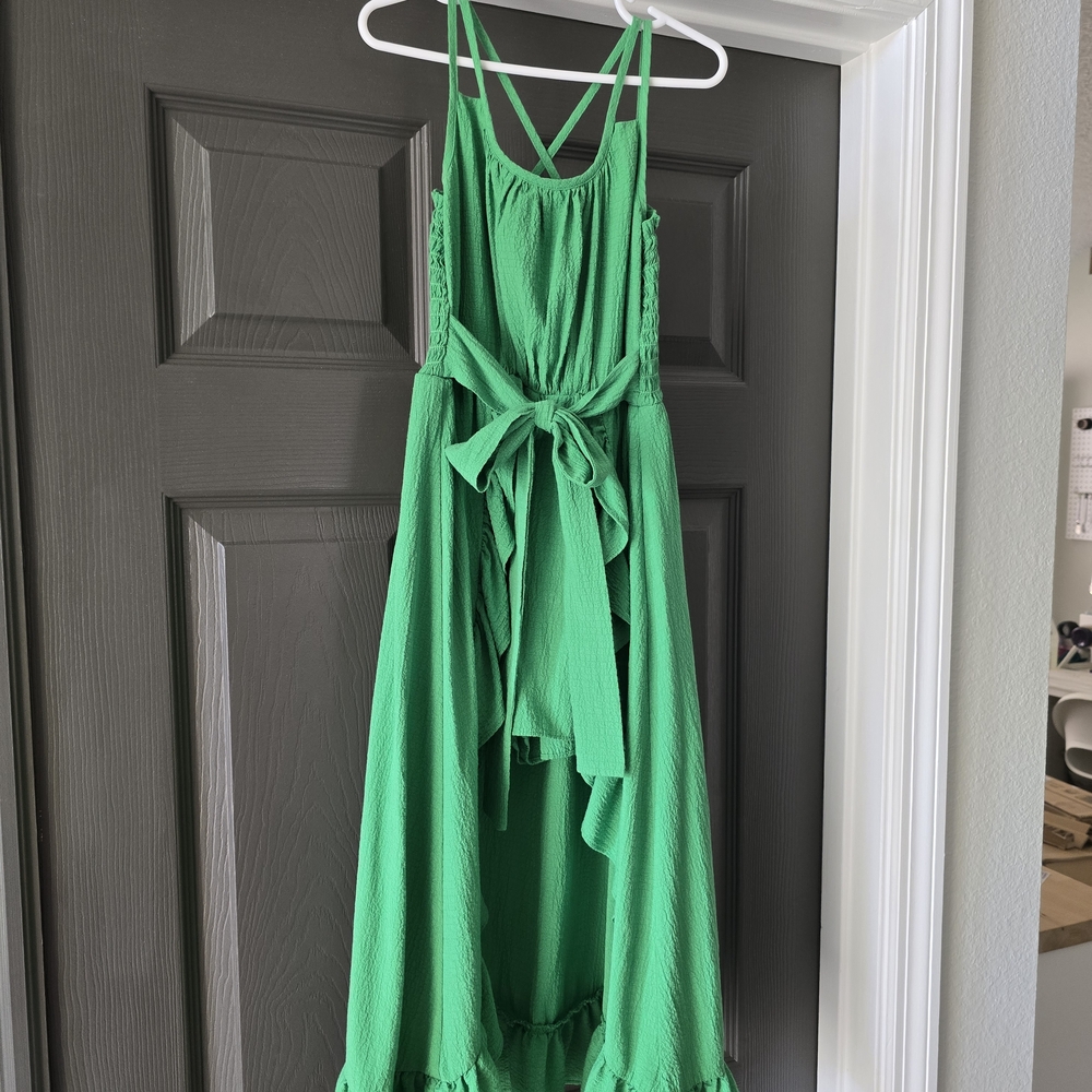 Bonnie Jean Green Textured Dress